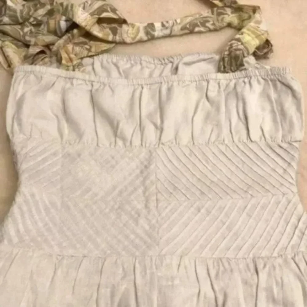 Free People Santorini Linen Dress in Ivory. - Picture 3 of 10